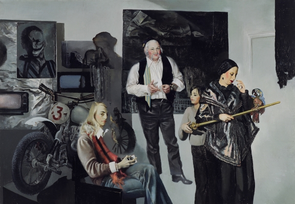 Maija Tabaka. Mākslinieks Volfs Fostels ar ģimeni. 1978