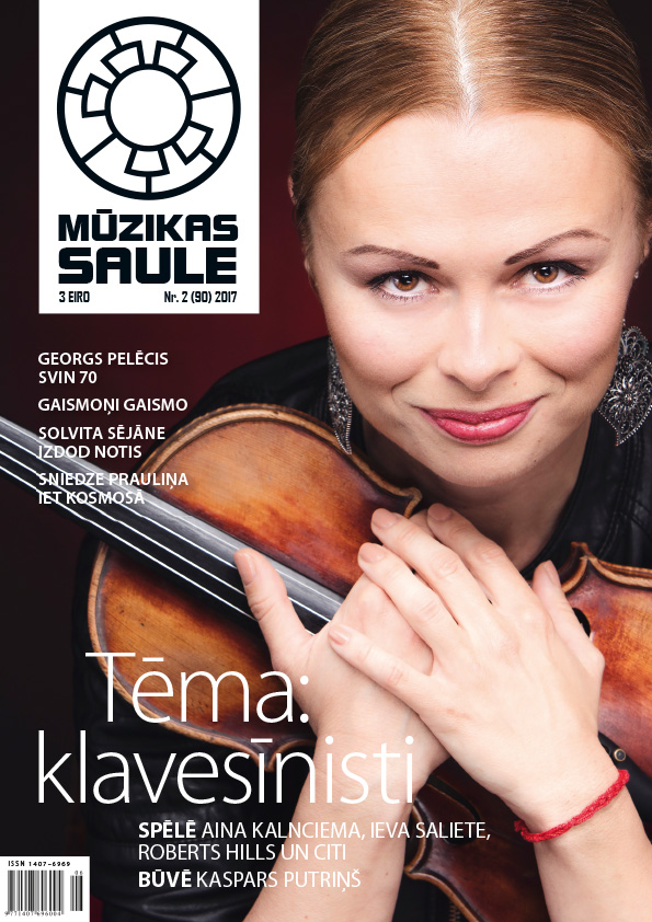 Uz žurnāla vāka – vijolniece Darja Smirnova, fotogrāfs – Jānis Porietis